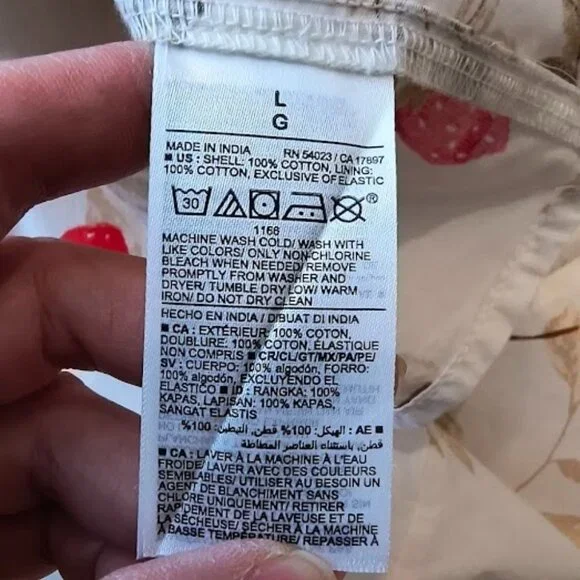 EUC Old Navy Strawberry Fields Puff-Sleeve Mini Dress Size Large - Picture 6 of 6